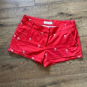 J. Crew flamingo chino shorts